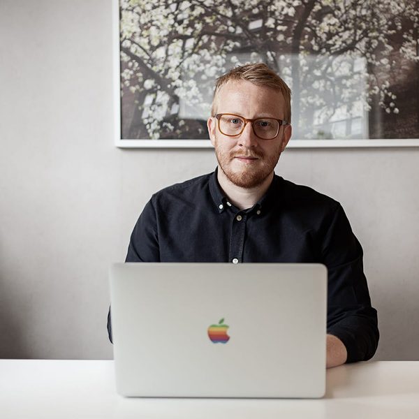 Andreas Nymark in front of his computer