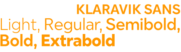 All weights for Klaravik Sans