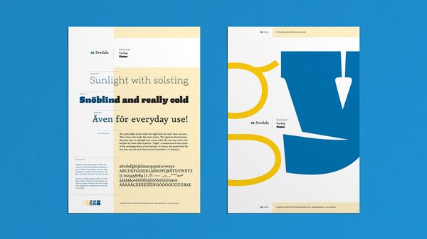 Back and front of type specimen for Svedala